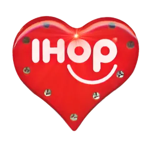 Heart-shaped custom light-up logo pin