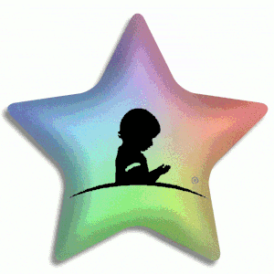 Slow Changing Frosted Star ALSAC Custom Flashing Blinking Lapel Pin with Safety Pin Clasp